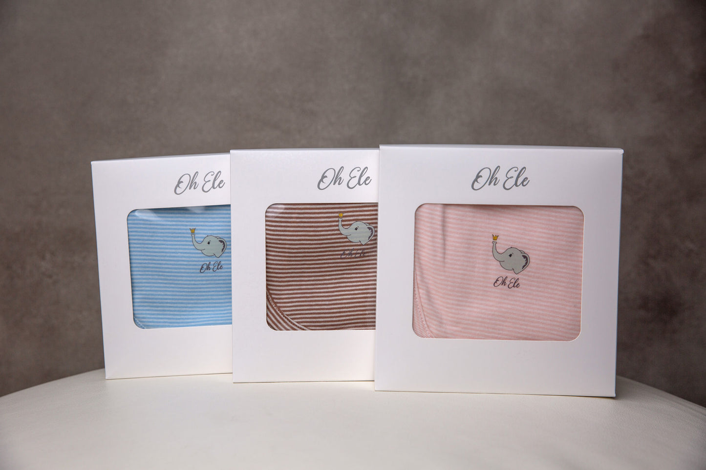 OH ELE super weiche Babydecke in Geschenkbox braun