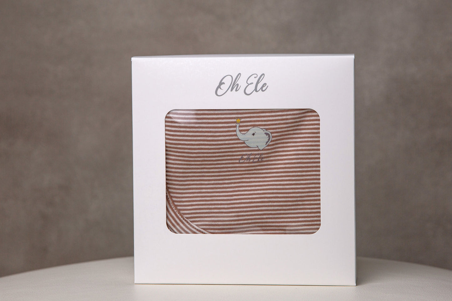 OH ELE super weiche Babydecke in Geschenkbox braun