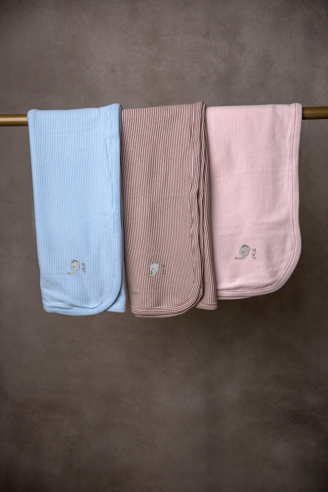 OH ELE super weiche Babydecke in Geschenkbox braun